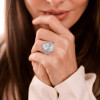 9.3ct Pear Cut Allover Paved Pink Sapphire Cocktail Ring