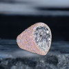 9.3ct Pear Cut Allover Paved Pink Sapphire Cocktail Ring