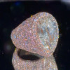 9.3ct Pear Cut Allover Paved Pink Sapphire Cocktail Ring