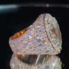 9.3ct Pear Cut Allover Paved Pink Sapphire Cocktail Ring