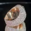 9.3ct Pear Cut Allover Paved Pink Sapphire Cocktail Ring
