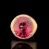 13ct Fat Oval Cut Ruby Matte Hollow Vintage Cocktail Ring 