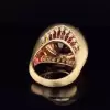13ct Fat Oval Cut Ruby Matte Hollow Vintage Cocktail Ring 