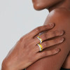 3ctw Round Cut Two Tone Curved Mobius Wedding Band