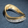 3ctw Round Cut Two Tone Curved Mobius Wedding Band
