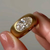 3ct Oval Cut Simple Modern Engagement Ring
