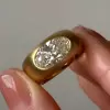3ct Oval Cut Simple Modern Engagement Ring