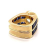 6.8ct Round Cut Art-deco Blue Sapphire Cocktail Ring