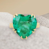 7.8ct Heart Cut Emerald Classic Cocktail Ring