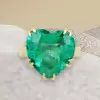 7.8ct Heart Cut Emerald Classic Cocktail Ring