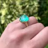 7.8ct Heart Cut Emerald Classic Cocktail Ring