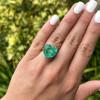 7.8ct Heart Cut Emerald Classic Cocktail Ring