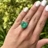 7.8ct Heart Cut Emerald Classic Cocktail Ring