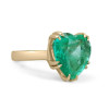 7.8ct Heart Cut Emerald Classic Cocktail Ring