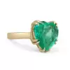 7.8ct Heart Cut Emerald Classic Cocktail Ring