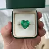 7.8ct Heart Cut Emerald Classic Cocktail Ring