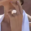 6ctw Round Cut Two Tone Dome Vintage Cocktail Ring