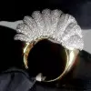 6ctw Round Cut Two Tone Dome Vintage Cocktail Ring