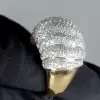 6ctw Round Cut Two Tone Dome Vintage Cocktail Ring