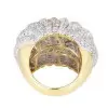 6ctw Round Cut Two Tone Dome Vintage Cocktail Ring