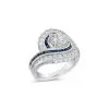 2ct Round Cut Art-deco Bypass Vintage Engagement Ring