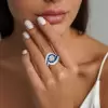 2ct Round Cut Art-deco Bypass Vintage Engagement Ring