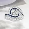 2ct Round Cut Art-deco Bypass Vintage Engagement Ring