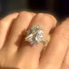 4ct Radiant Cut Vintage Lace Engagement Ring