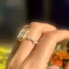 4ct Radiant Cut Vintage Lace Engagement Ring