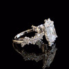 4ct Radiant Cut Vintage Lace Engagement Ring