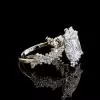 4ct Radiant Cut Vintage Lace Engagement Ring