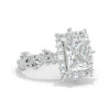 4ct Radiant Cut Vintage Lace Engagement Ring