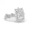 4ct Radiant Cut Vintage Lace Engagement Ring