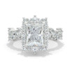 4ct Radiant Cut Vintage Lace Engagement Ring