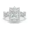 4ct Radiant Cut Vintage Lace Engagement Ring
