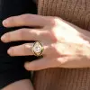 5ct Round Cut Art-deco Style Vintage Engagement Ring