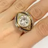 5ct Round Cut Art-deco Style Vintage Engagement Ring