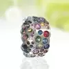 6.5ctw Flush Set Multicolor Sapphire Starry Rainbow Ring