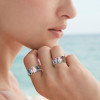 6.5ctw Flush Set Multicolor Sapphire Starry Rainbow Ring