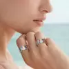 6.5ctw Flush Set Multicolor Sapphire Starry Rainbow Ring