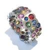 6.5ctw Flush Set Multicolor Sapphire Starry Rainbow Ring