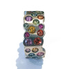 6.5ctw Flush Set Multicolor Sapphire Starry Rainbow Ring