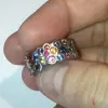 6.5ctw Flush Set Multicolor Sapphire Starry Rainbow Ring