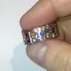 6.5ctw Flush Set Multicolor Sapphire Starry Rainbow Ring