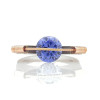 3ct Round Cut Tanzanite Blue Sapphire Modern Engagement Ring