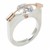 3ct Round Cut Tanzanite Blue Sapphire Modern Engagement Ring