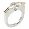 3ct Round Cut Tanzanite Blue Sapphire Modern Engagement Ring