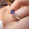 3ct Round Cut Tanzanite Blue Sapphire Modern Engagement Ring