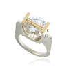 6.8ct Round Cut Tension Set Modern Engagement Ring