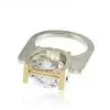 6.8ct Round Cut Tension Set Modern Engagement Ring